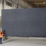 Precast concrete wall, sandwich wall with black pigment surface