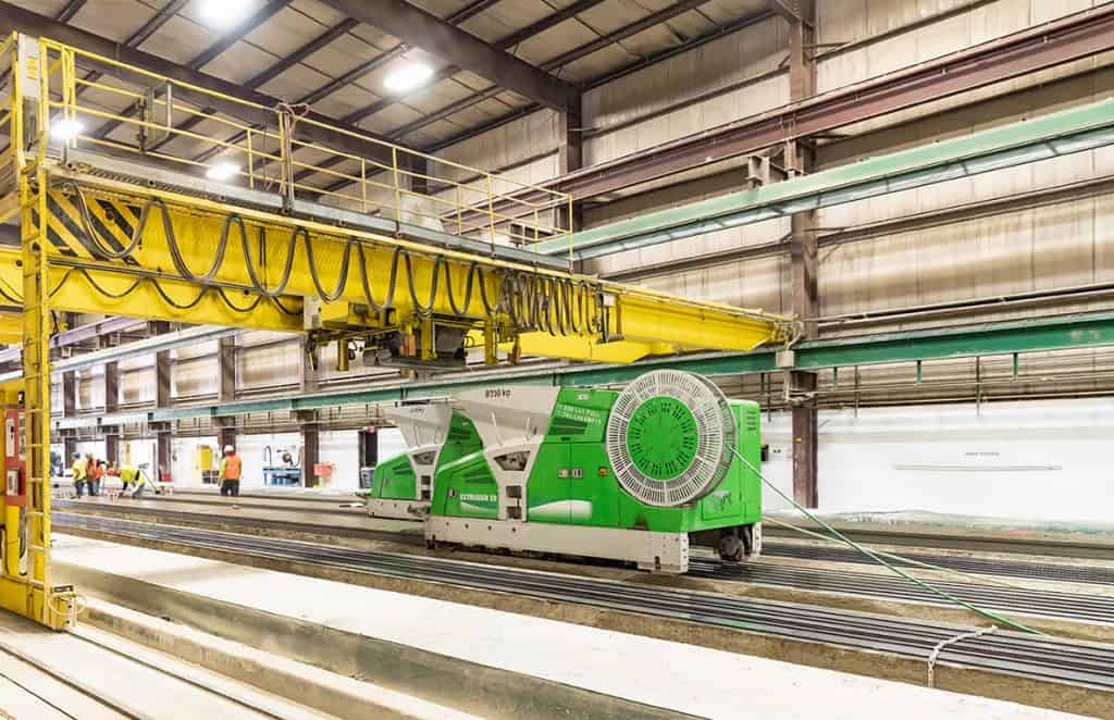 Elematic concrete Extruder P7 for hollow core slab production
