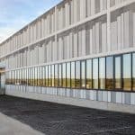 Precast concrete wall with graphic concrete, Viborg Landsarkiv, Denmark