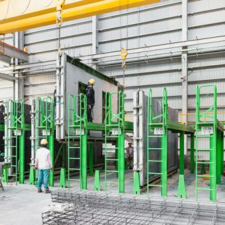 Space Saving Battery Mold For Precast Walls Elematic Precast Technology