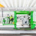 Precast concrete saw Elematic S5 in operation