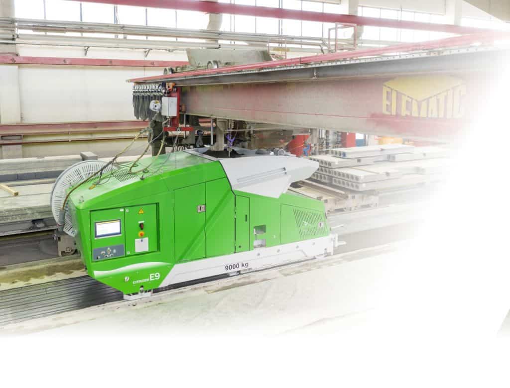 Elematic Extruder E9 casting machine for precast hollow core production