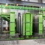 Casting station for ventilation ducts in use at Karkas Monolit,Russia
