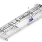 Elematic pallet transfer module for half-slab long line