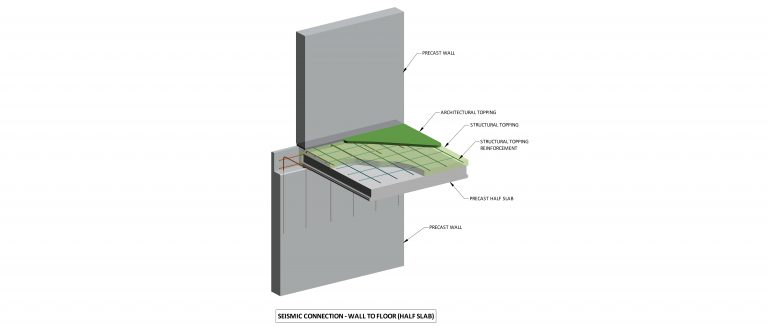 Precast joint for seismic area: wall-to-floor/half slab_connection