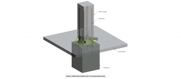 Precast joint for seismic areas: foundation-to-column junction, PeikkoShoe