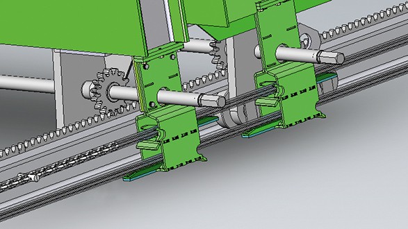 Motorized opening-and-closing device for battery molds