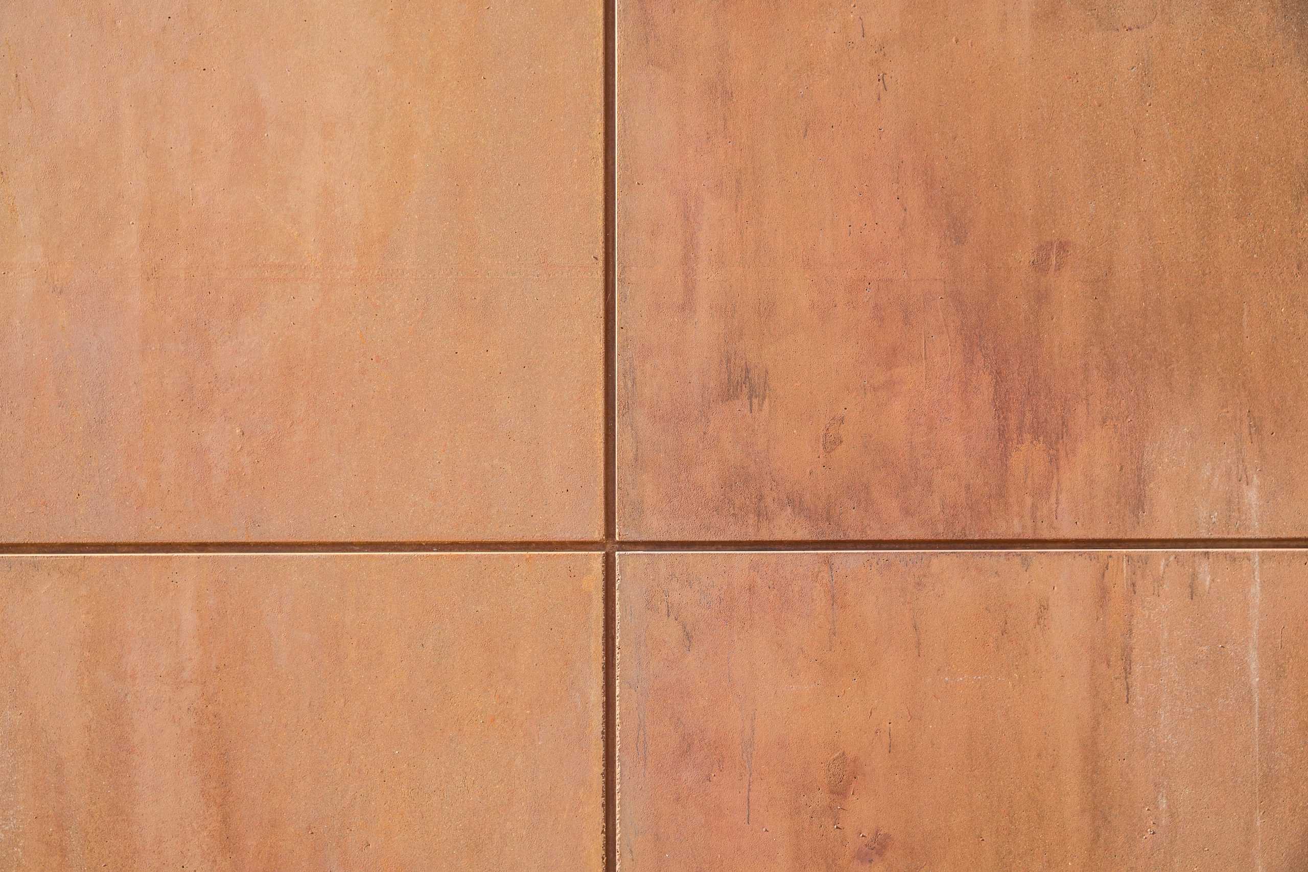 Patina colored façade