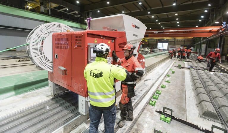 Elematic Extruder E9 2010 in use at Lujabetoni's precast plant.