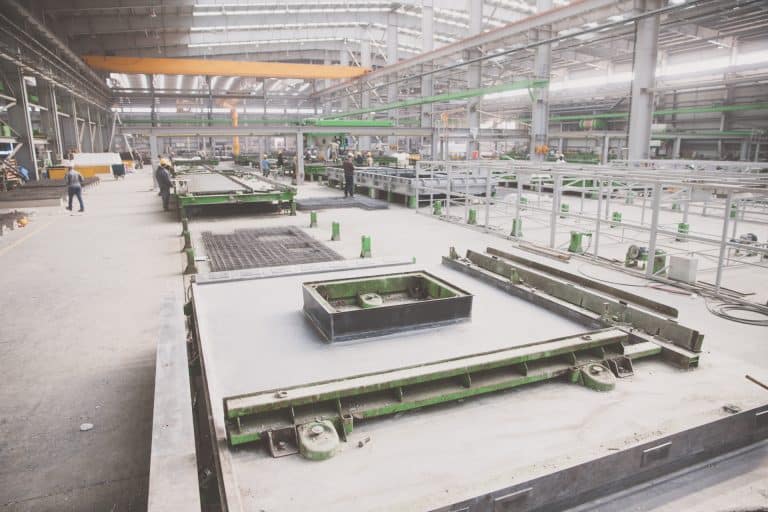 Elematic FaMe Magnet Shuttering System for precast wall production in use
