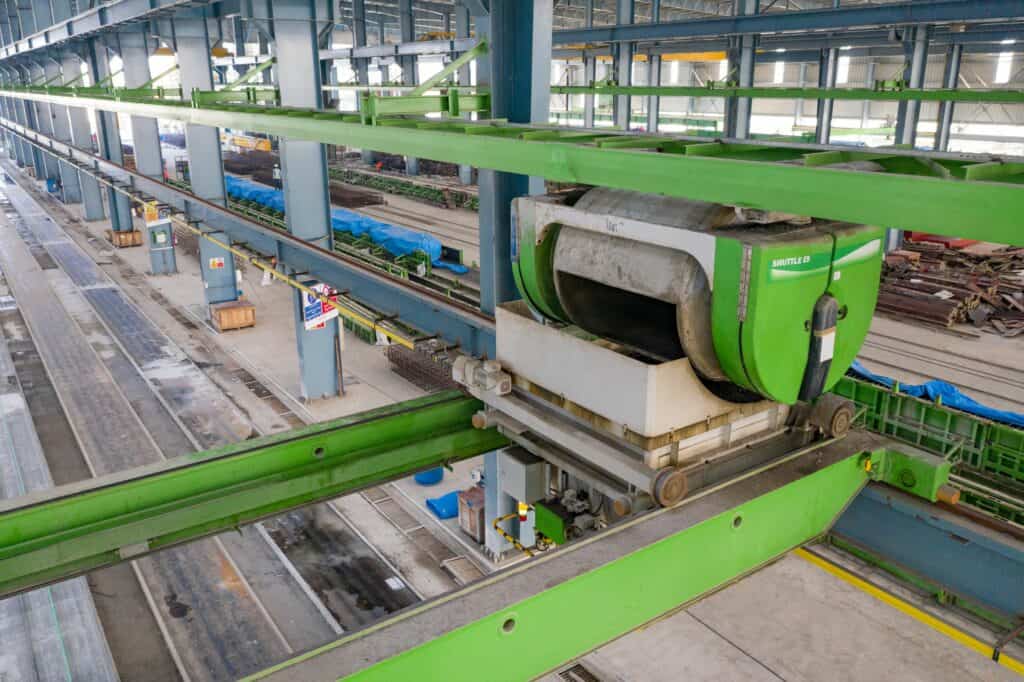 Continuous production automation of high compacted hollow core slabs -  Concrete Plant Precast Technology