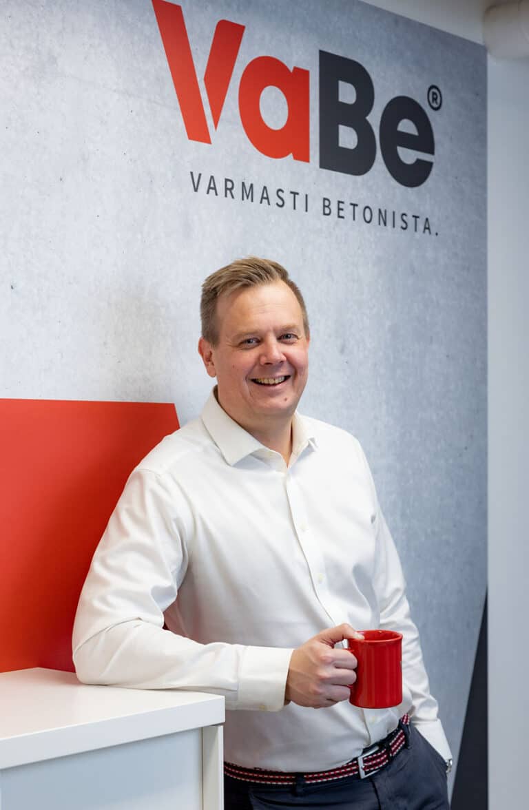 Markus Lehtinen, CEO of VaBe precast plant