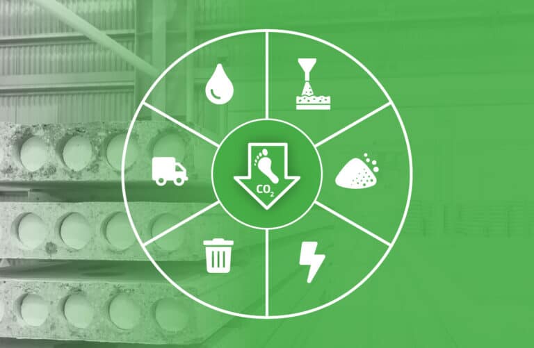 Carbon footprint evalution for precast concrete plants