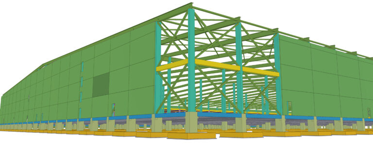 Precast warehouse structure in highly seismic area in India