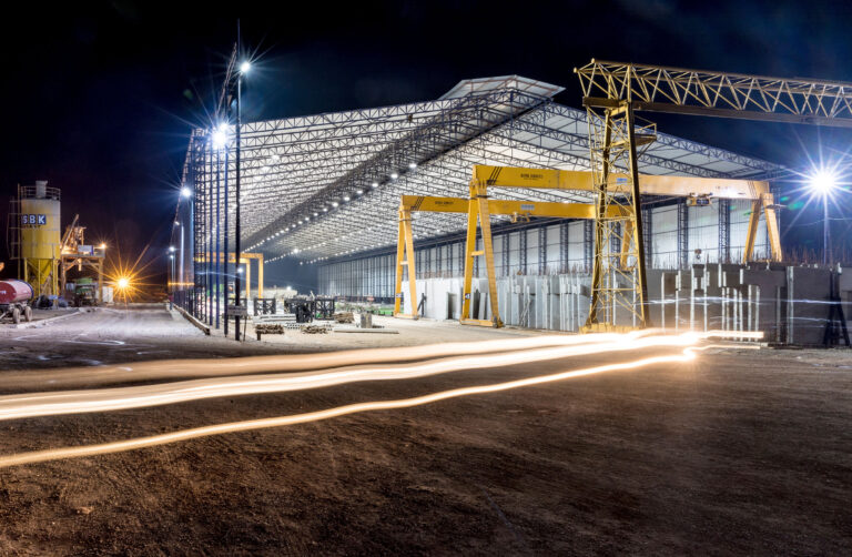 Mobile precast plant in Naya Raipur, India