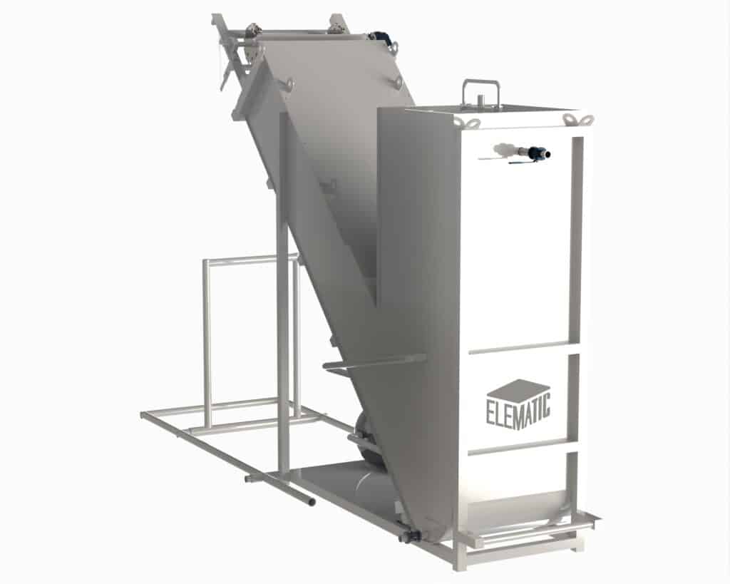 Compact water recycling device for precast plants