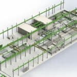 Double Wall EDGE production line for producing double walls and filigran.