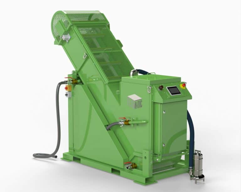Water Recycling Device S5-24 for cleaning dirty water from precast factory’s processes.