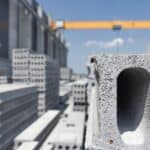 Precast hollow core slab stockyard