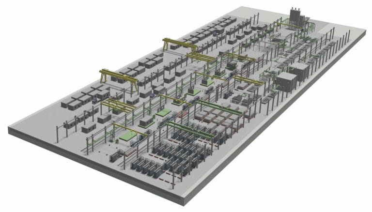 Elematic PRO module line for PPVC 3D module production