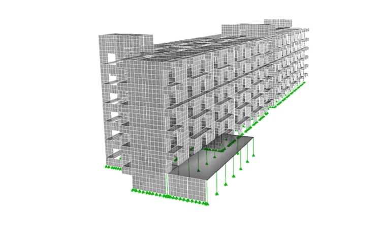 Design of a precast building in a seismic zone.