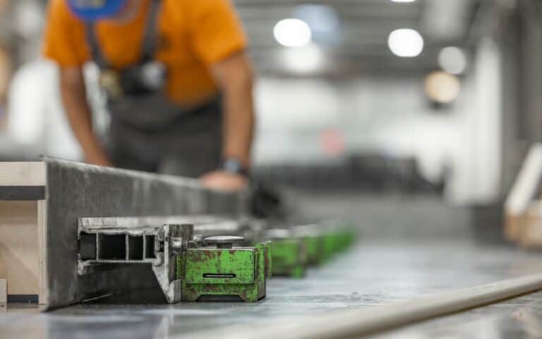 Elematic FaMe shuttering system in use at precast plant.