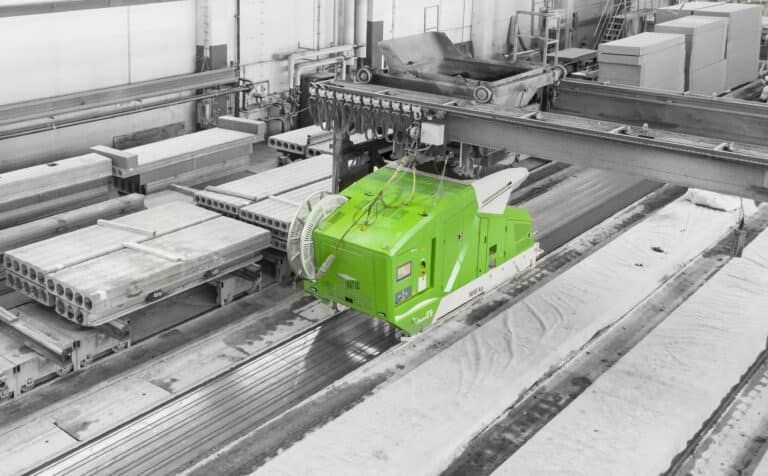 Elematic Extruder E9 for hollow core slab production.