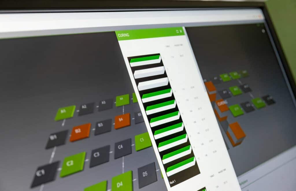 Elematic plant control display image.